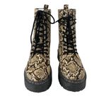 UNILQDY NWOT Snake Print Combat Boots Photo 3