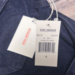 Good American Dark Wash 70s Icon Belted Cropped Denim Jacket 4 XL New Photo 8