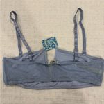Free People  Sierra Light Blue Swiss-dot Bandeau Bra, Size L - NWT! Photo 6