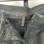 BCBGMAXAZRIA ‎ Black Linen Blend Paperbag Waist Tie Pleated Shorts Photo 2