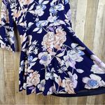 Entro Small Floral Lined Mini Dress W/V-Neck & 2 Front Pockets & Side Zip Photo 6