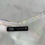 ZARA  Cutout Satin effect mini dress Size L psychedelic 70’s  coquette boho Retro Photo 3