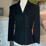 Jacqueline Ferrar Vintage Cashmere Wool Black Blazer Jacket Suit Womens 8 Photo 6