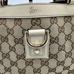 Gucci Beige/Cream GG Canvas And Leather Abbey D-Ring Tote Photo 3