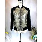 Zadig & Voltaire Billy Snake Deluxe Bomber Jacket XS fits a Small Black Photo 5