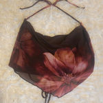 Windsor Floral Halter Crop Top Size S Photo 0