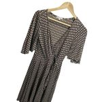 Velvet Torch Dress Womens M Retro Mini Wrap Brown White Whimsical Romantic Y2K Photo 1