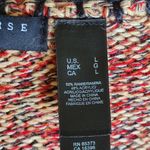 CRAZY HORSE 90s marled floral applique vneck sweater size large Photo 6