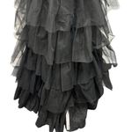 Lulus  Rule The Runway Black Mesh Tulle Bustier Tiered Maxi Dress M Formal Party Photo 9