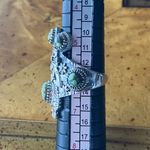 Real Turquoise Sterling Silver Kachina Doll Ring Size 6 Green Photo 7