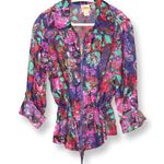 Ruby Rd Favorites Mesh Floral Lightweight Jacket Sz 14 Photo 0