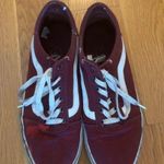 Vans  Burgundy and White Classic Sneakers Photo 0