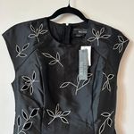 Sachin + Babi Fit & Flare Black Leaflet Couture Dress Size 0 NWT Photo 2