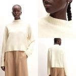 Everlane The Good Merino Wool Mockneck Sweater Cream White Bone NWT Size XS Photo 1