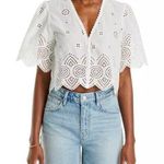 Lucy Paris  Loray Embroidered Shirt white sz XS NWT $88 Photo 0