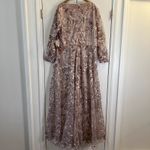 Mac Duggal  Embellished V Neck Illusion Maxi Gown Dress size 16 rose 67869 UB Photo 4