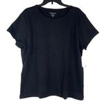 Coldwater Creek Black Short Sleeve Interlock Tee Size XXL Photo 0