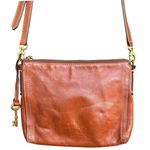 Fossil  Emma Crossbody Bag Brown Leather Purse Tassels Photo 2