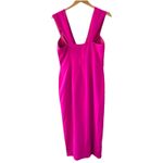 NWT Jay Godfrey Womens‎ Deep V Midi Cocktail Party Dress Sz 10 Fuschia Pink Photo 4