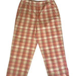 Pendleton Originals Plaid Broad Pants 100% Cotton Pink Orange Yellow Women's 16 Photo 0