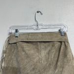 Limited Too  Cream Leather Mini Skirt Sz 12 Photo 5
