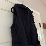 Poetry Navy Blue Hooded Quilted Belted Longline Puffer Vest Size 14 Photo 5