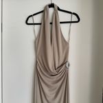 ZARA NWT  Shell Halter Dress in Beige Photo 7