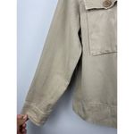 J.Crew Women’s Tan 100% Cotton Button Front Safari Crop Distress Utility Jacket Photo 1