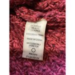 Tracy Reese Plenty  Waffled Turtleneck Tunic Open Knit Sweater Burgundy S Photo 5