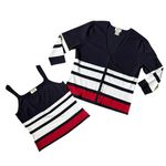 Talbots Striped Cardigan and Tank Set Nautical Size XL and Large Photo 0