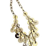 Coin Disc Bead Collar Necklace White Gold Photo 2