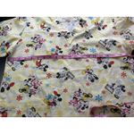 Disney Womens Scrub Top Mickey Mouse Minne Mouse Vintage Looking Print Size XS Photo 4