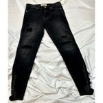 Free People About a Girl Ripped Vintage Style Skinny Stretch Jeans Black 25 Photo 6