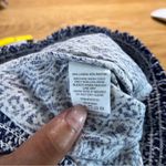 Briggs New York Briggs New York Womens Linen Blend Navy White Tribal Patterned Shorts Size S Photo 9