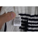 Loft Women's White Navy Stripe Maxi Dress XLP Photo 4