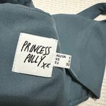 Princess Polly Huxley sleeveless crop top slate blue square neckline Photo 3