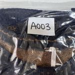 Free People Large L Knit Lightening Bolt Sweater Navy Blue Women’s Slim Fitting Photo 11