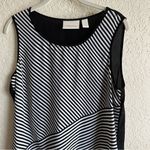 Chico's Tank Woman's 1 Sleeveless Striped White Round Neck Blouse Top Tank Photo 7