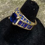 TJ Maxx Women's Unique / Bold & Eye Catching Sapphire cz Birthstone Ring Size 6 Photo 3
