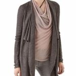 Helmut Lang Draped Cardigan Size Small Sweater Alpaca Silk Blend Gray Brown Photo 8