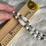 Vintage white mother of pearl seed bead choker 14”. Photo 6