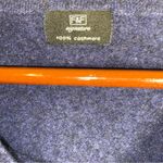 F&F Navy/White Nautical Striped Cashmere Knit Boatneck Pullover Sweater Photo 3