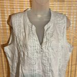 Saint Tropez West  Pale Mint Green or Sky Blue Tunic Length Sleeveless Top Large Photo 1