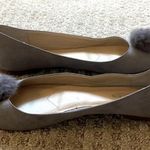 Charles by Charles David  Gray Suede Pom Pom Flats Photo 2