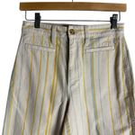 Madewell  Emmett Wide-Leg Cream Yellow Striped Coastal Crop Pants Size 25 Photo 6