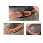 Vintage Australian Geographic Leather Hat Large 59 Brown Aussie Down Under Photo 7