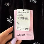 Avec Les Filles Avec Les‎ Filles Floral Embroidered Velvet Flare Pants Black Silver S Photo 3