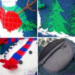 Vintage Croft & Barrow Christmas sweater with 3D snowman cardinal, L Blue Size L Photo 15