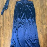 hey shelly navy blue satin cut out maxi dress Photo 1