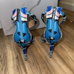 Steve Madden NEW Ele-R Rhinestone Puff Ankle Strap Pumps Heels Blue/Multi Size 8 Photo 3